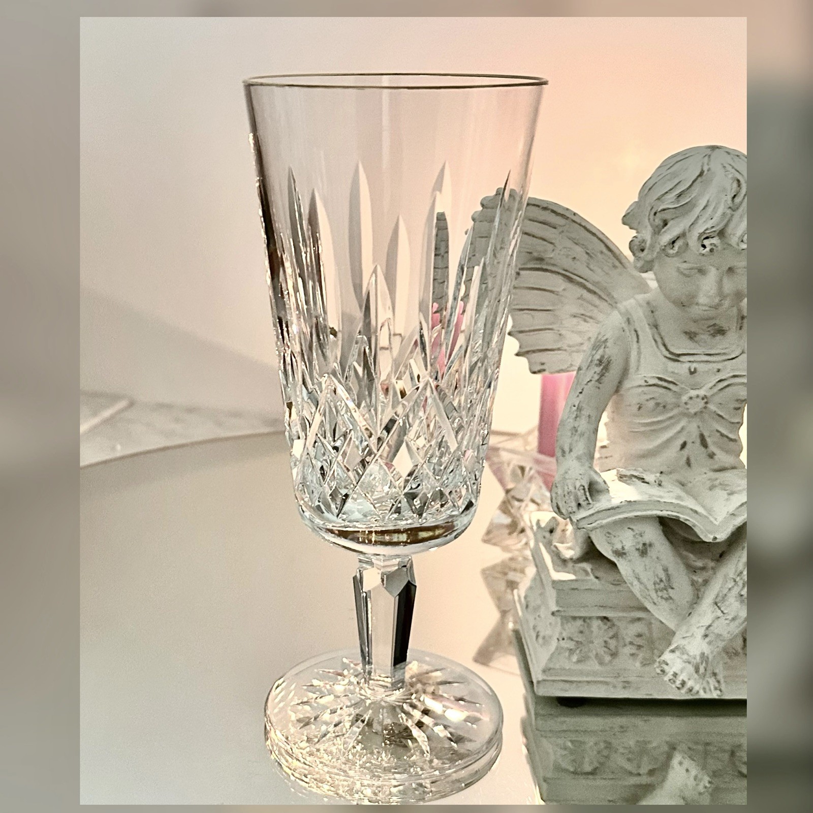 Waterford Golden Lismore Tall Iced Tea Glass Crystal Vintage Replacement