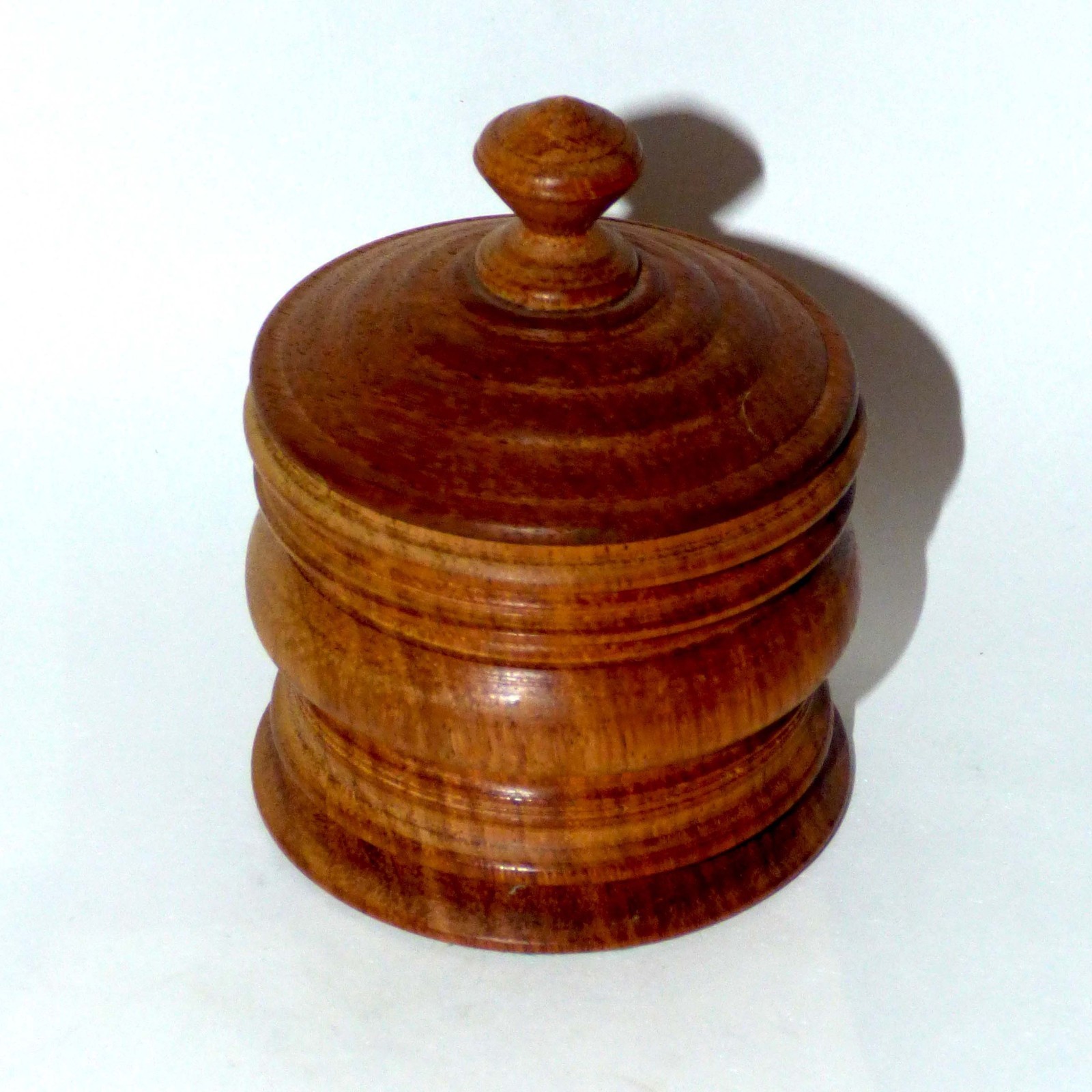 Antique Dutch Biedermeier Tobacco Jar 1860 Hand Turned Hardwood