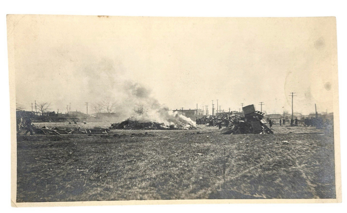 1913 Indianapolis IN Disaster Cleanup Original Photo West Washington St Flood?