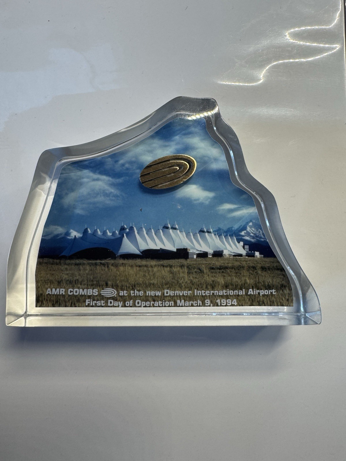 Vintage 1994 AMR Combs Denver International Airport First Day Operation Display