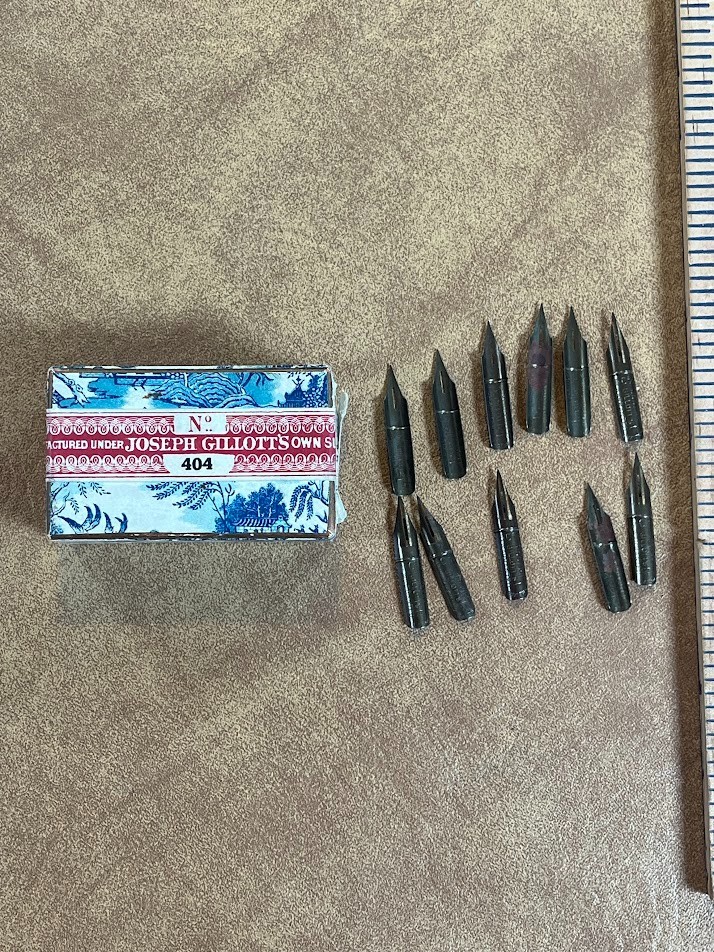 12 JOSEPH GILLOTT\'S Mix 404 Pen Nibs Vintage Lot of 12