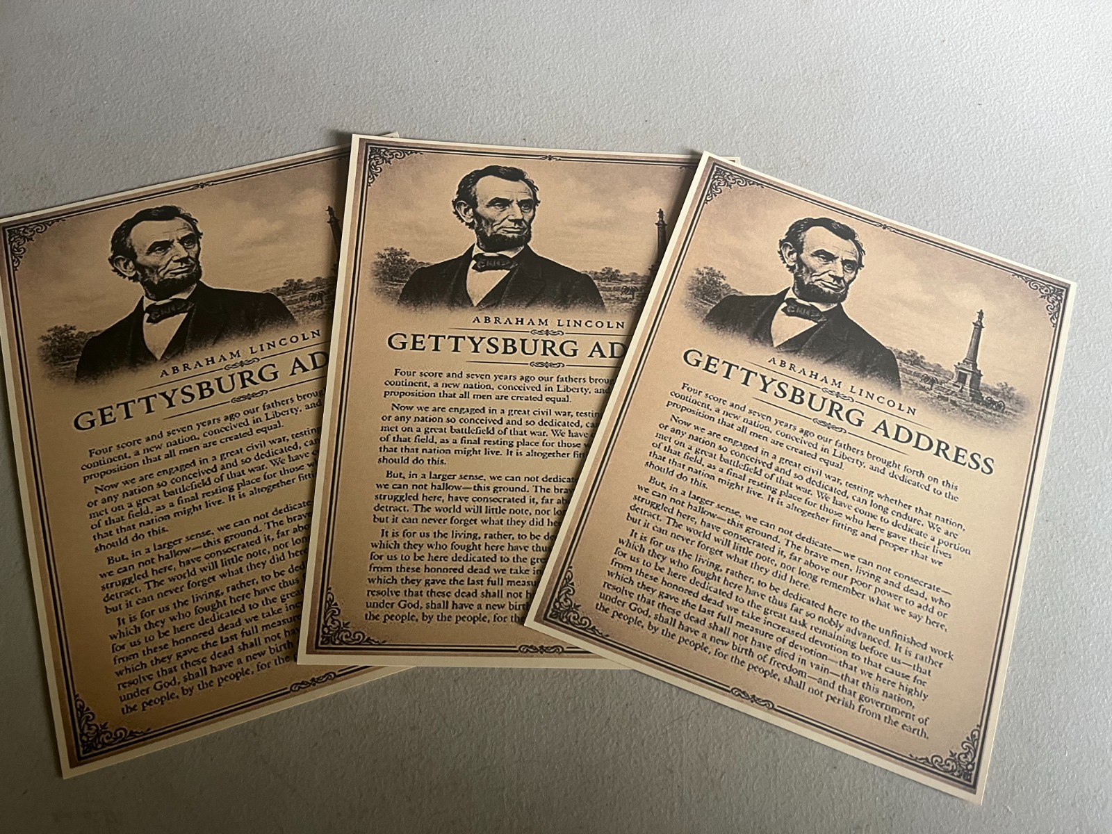 Abraham Lincoln's Gettysburg Address, Executive Copy, Complete Text