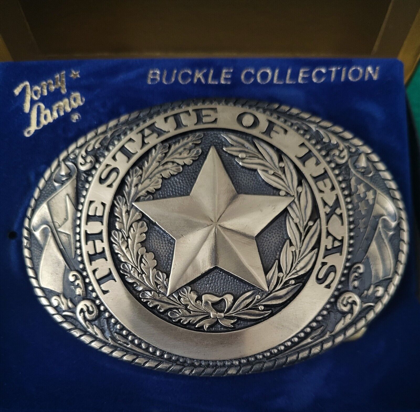 TONY LAMA Buckle Collection STATE OF TEXAS 1979-80 in Original Packaging RARE