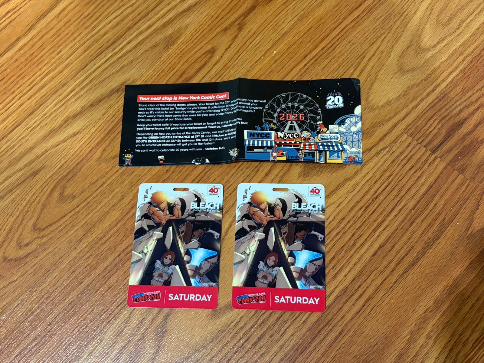 New York Comic Con NYCC 2026 Saturday Ticket Badge Sold Out Activated FAST SHIP