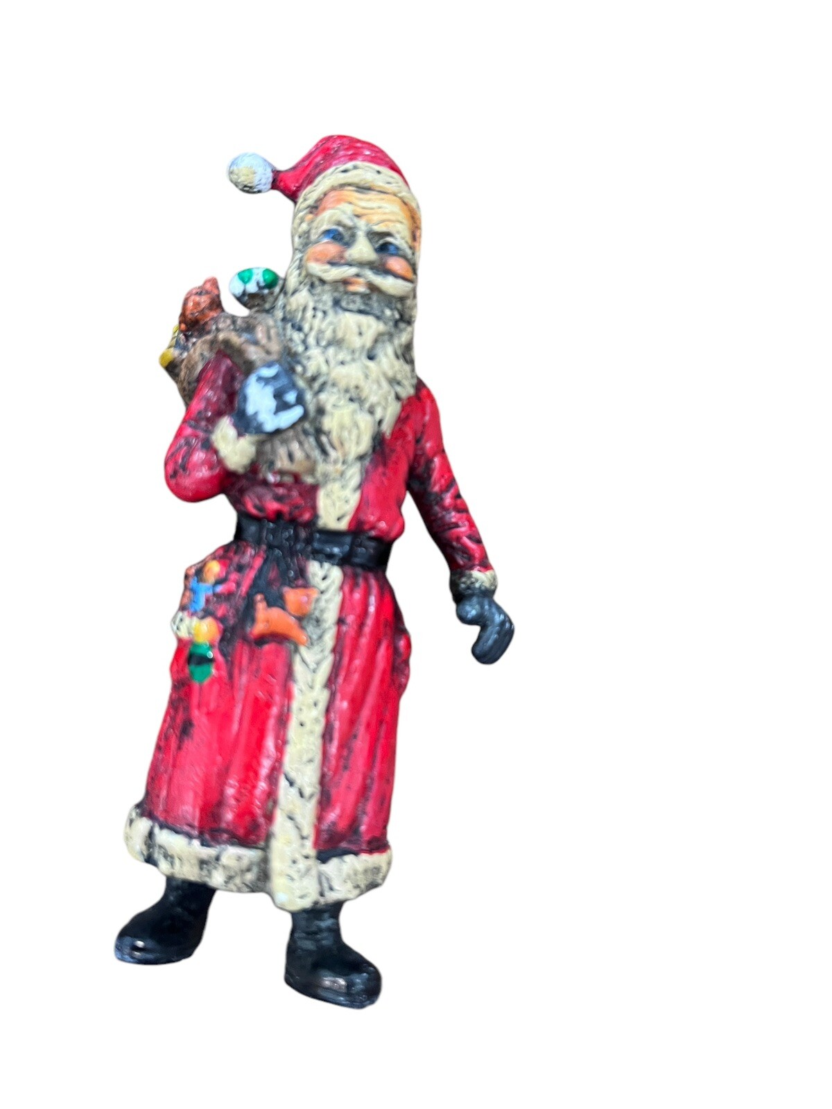 Vintage 1978 Blow Mold Old World Santa Claus Plastic Figure Decoration 6”