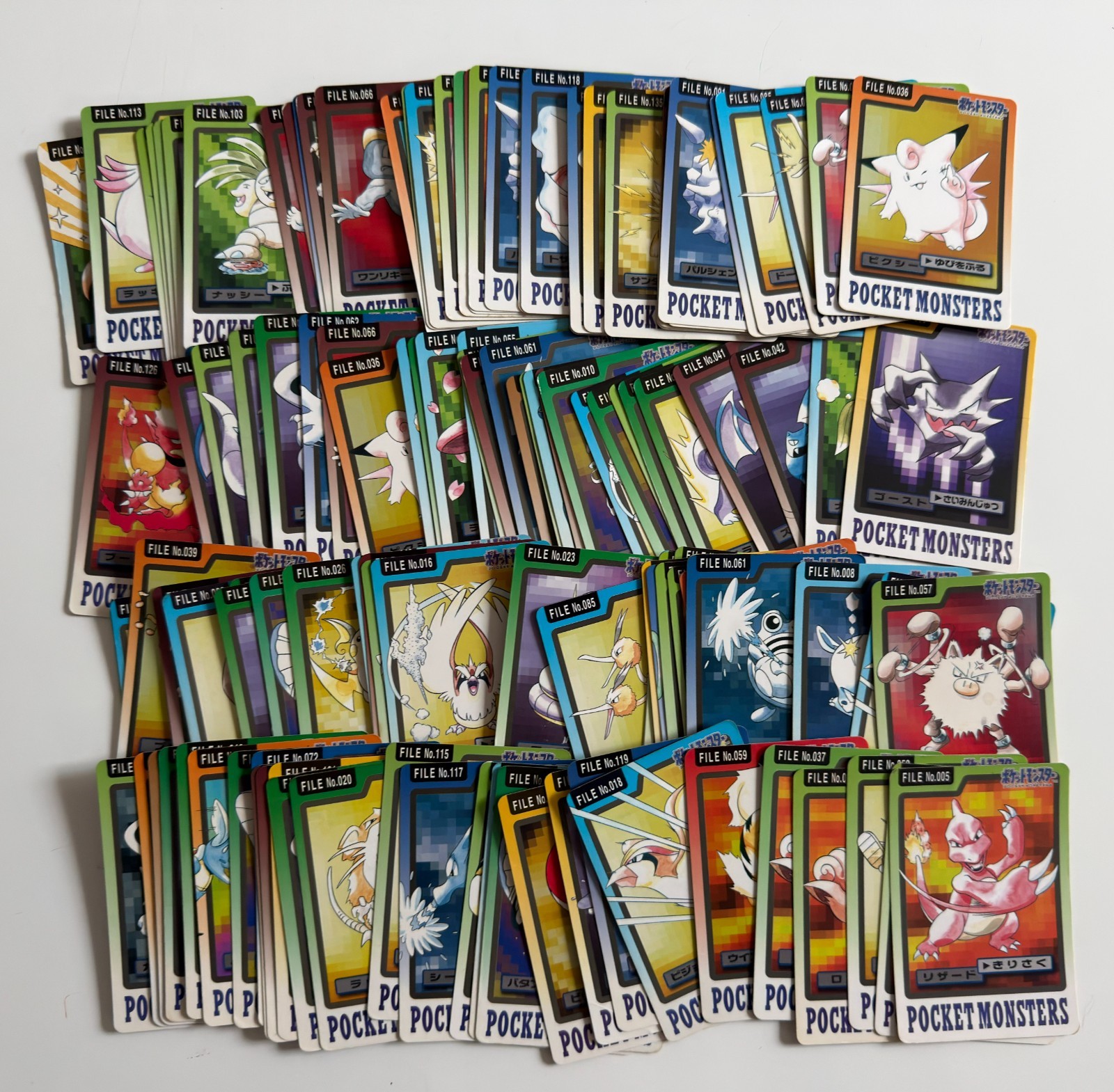 Japanese Pokemon Bandai Carddass 1997 Series 3-4 x126 Cards LP-HP