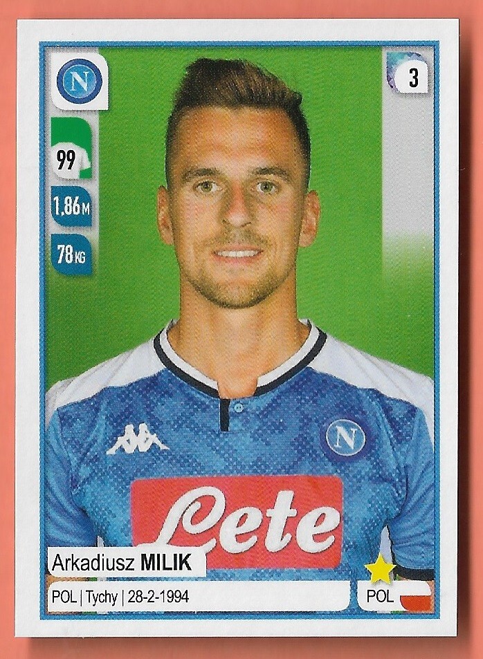PANINI FOOTBALLERS 2019 2020 N.374 Arkadiusz Milik Napoli