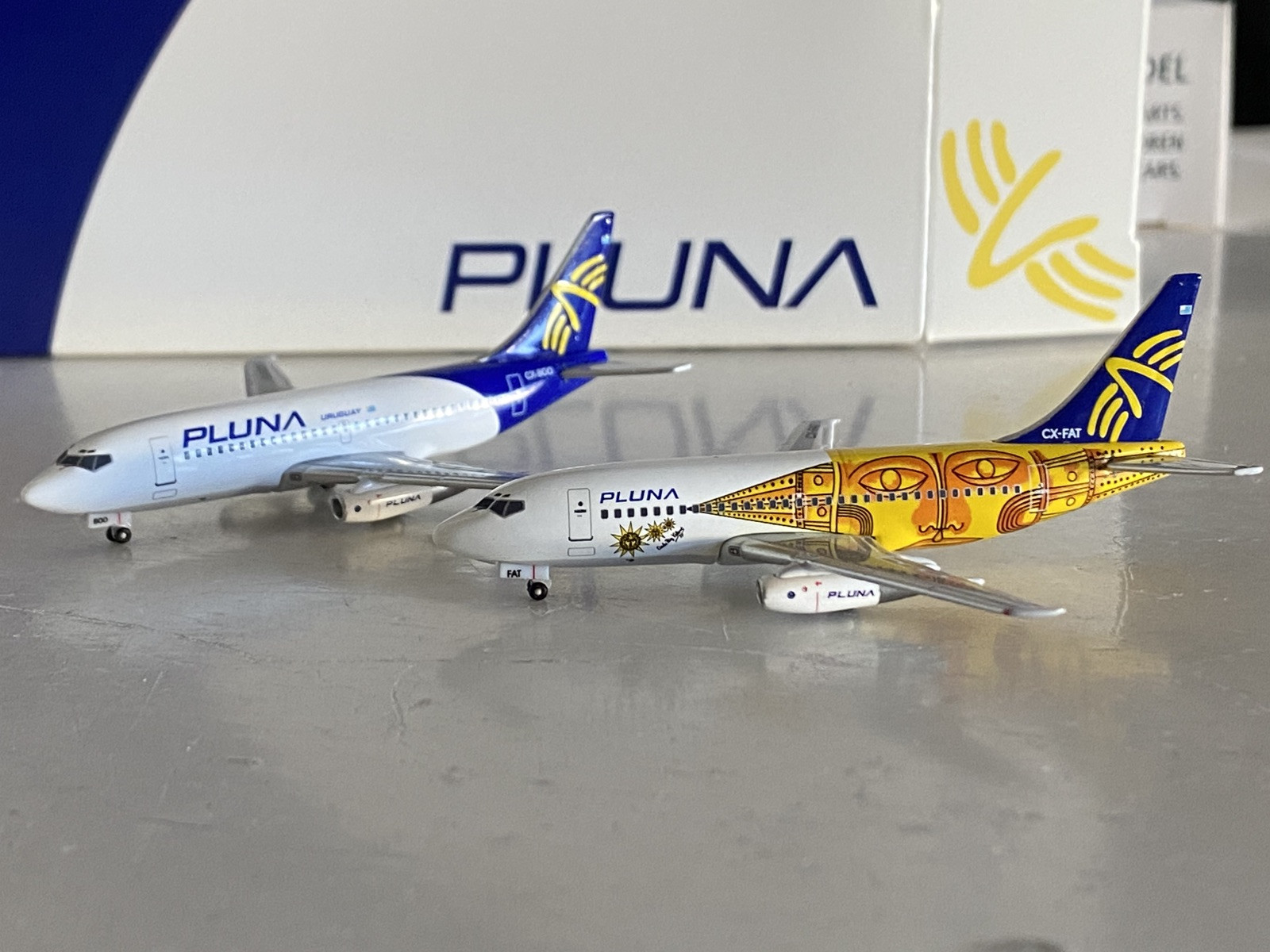 SMAC Seattle Model Pluna Boeing 737-200s 1:400 CX-FAT & CX-BOO like Aeroclassics