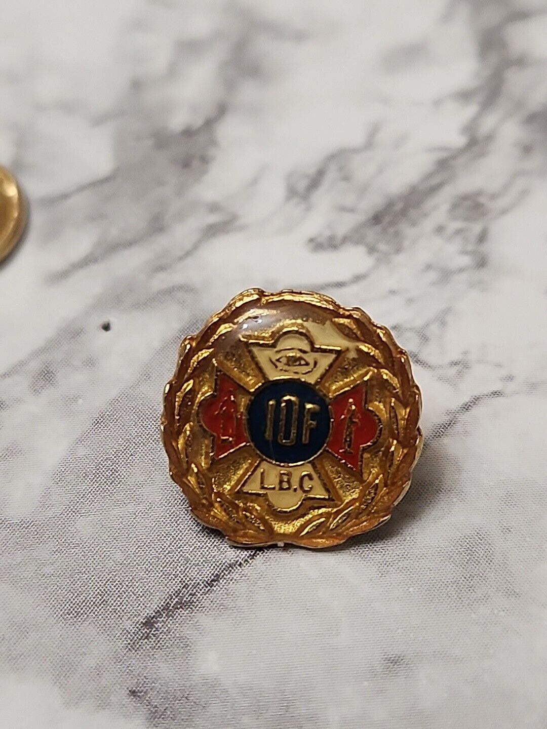 Vintage IOF Internationa Order Of Foresters Gold Tone Lapel Pin Hat Pin Tie Tack
