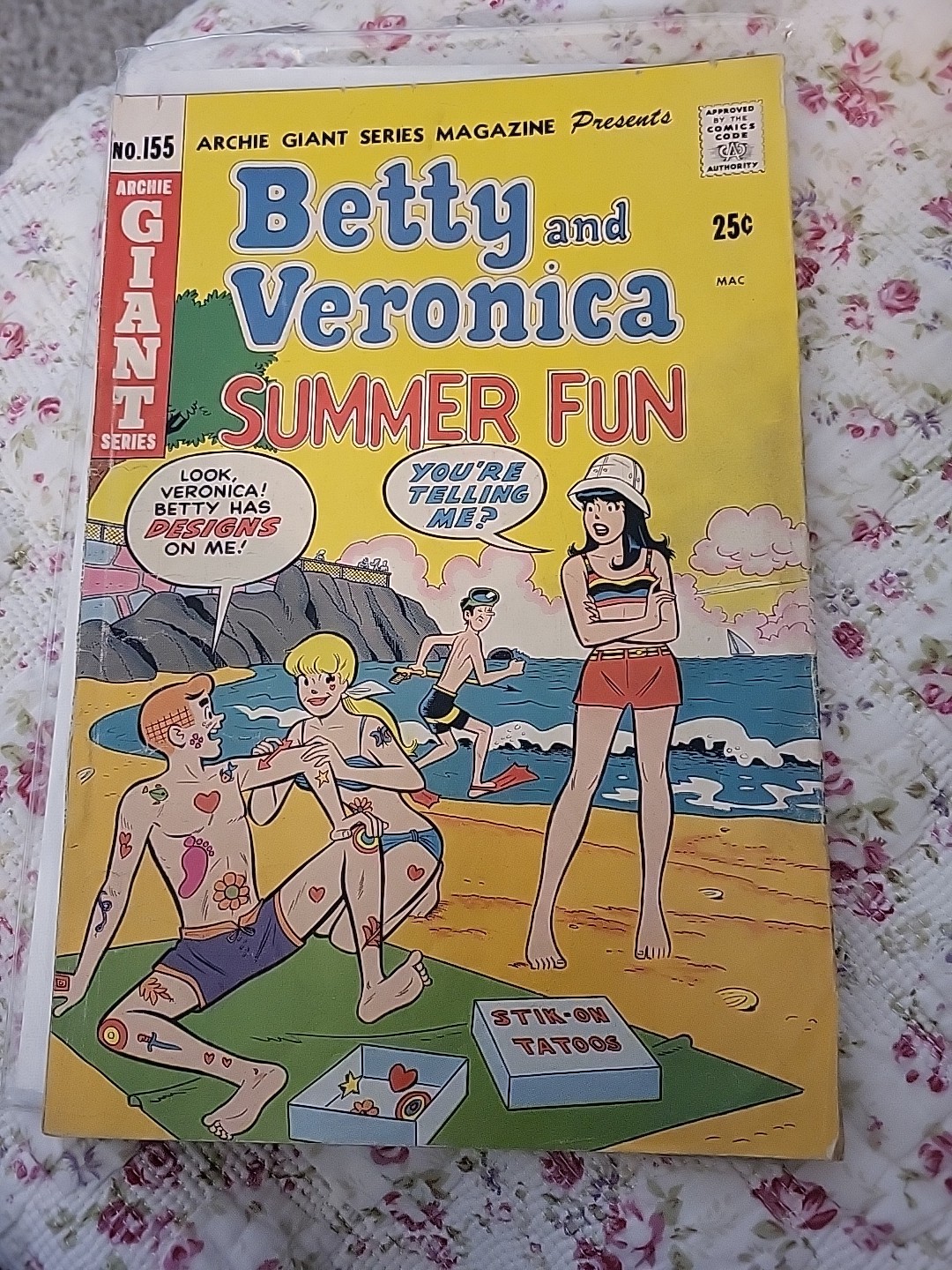 Archie Giant Series #155 August 1968 Betty and Veronica. Some Torn Pages