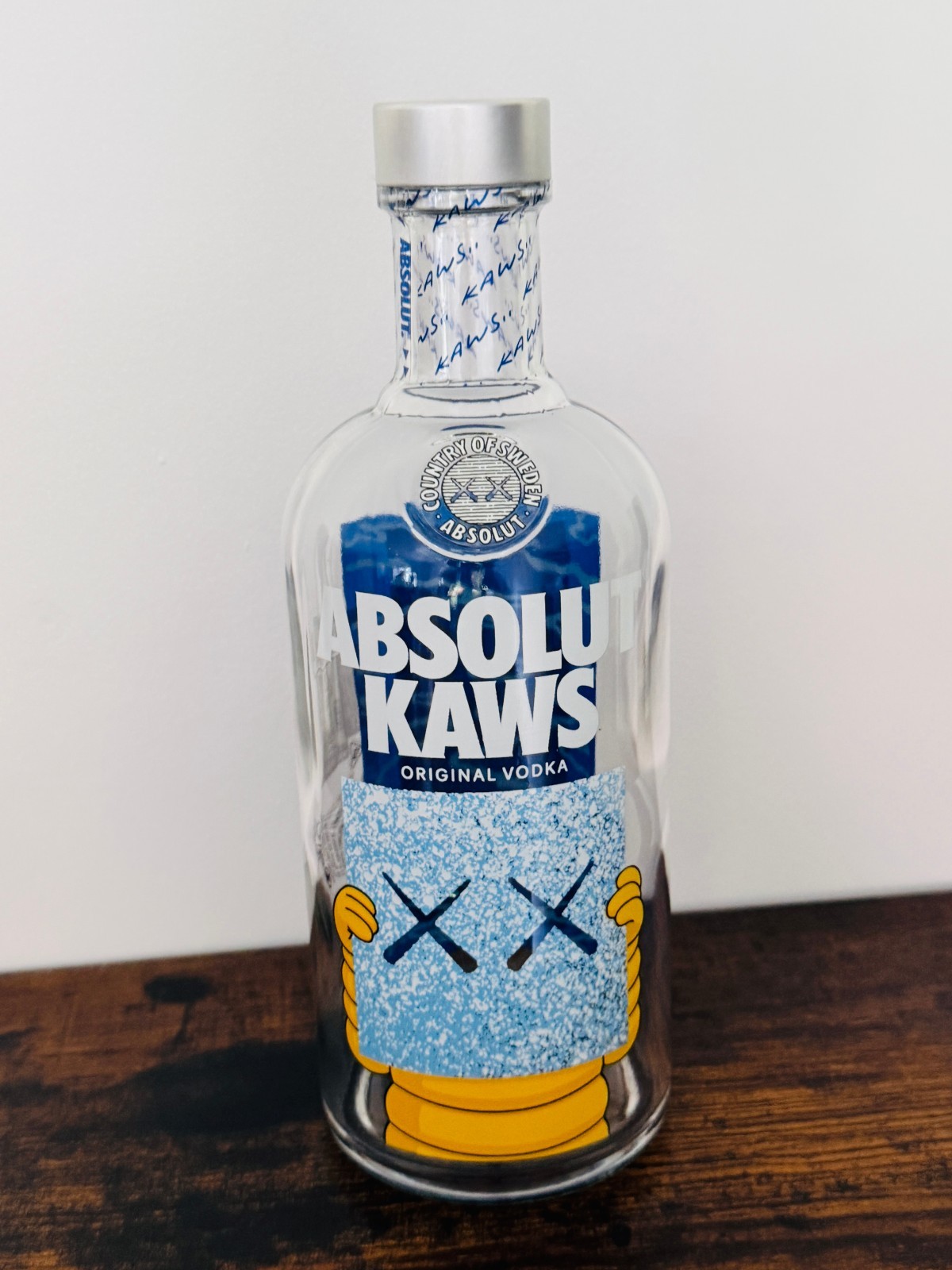 Rare EMPTY 2026 Limited Edition Absolut Vodka x KAWS Collectable Glass Bottle