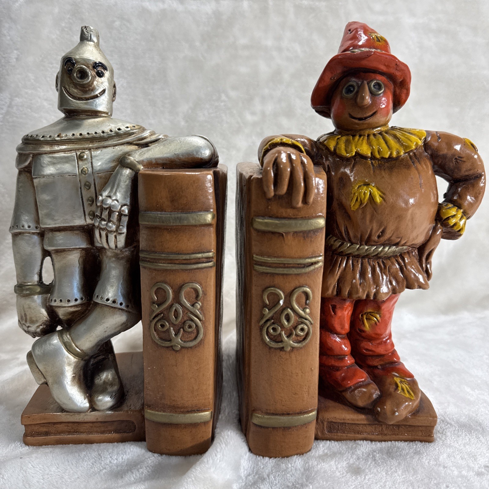 Vintage 1971 Progressive Art Wizard of Oz Bookends - Tin Man & Scarecrow RARE Vintage 1971 Progressive Art Wizard of Oz Bookends - Tin Man & Scarecrow RARE