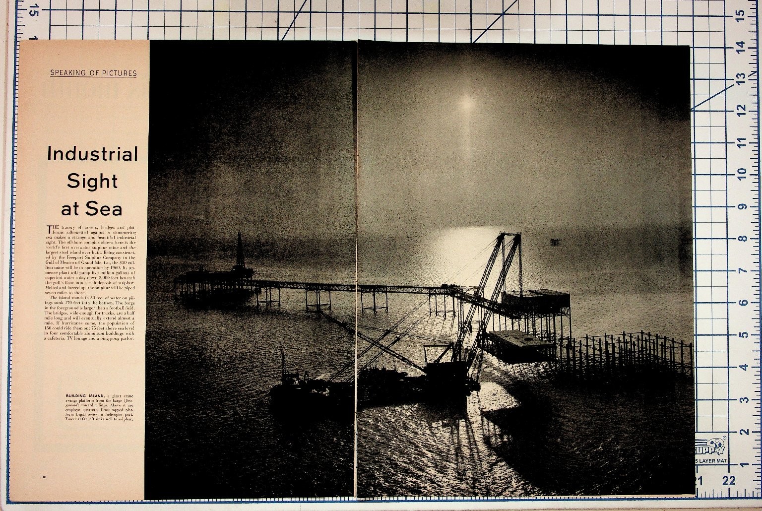 1960 Freeport Sulphur Offshore Mine Grand Isle LA Vintage Magazine Print Ad