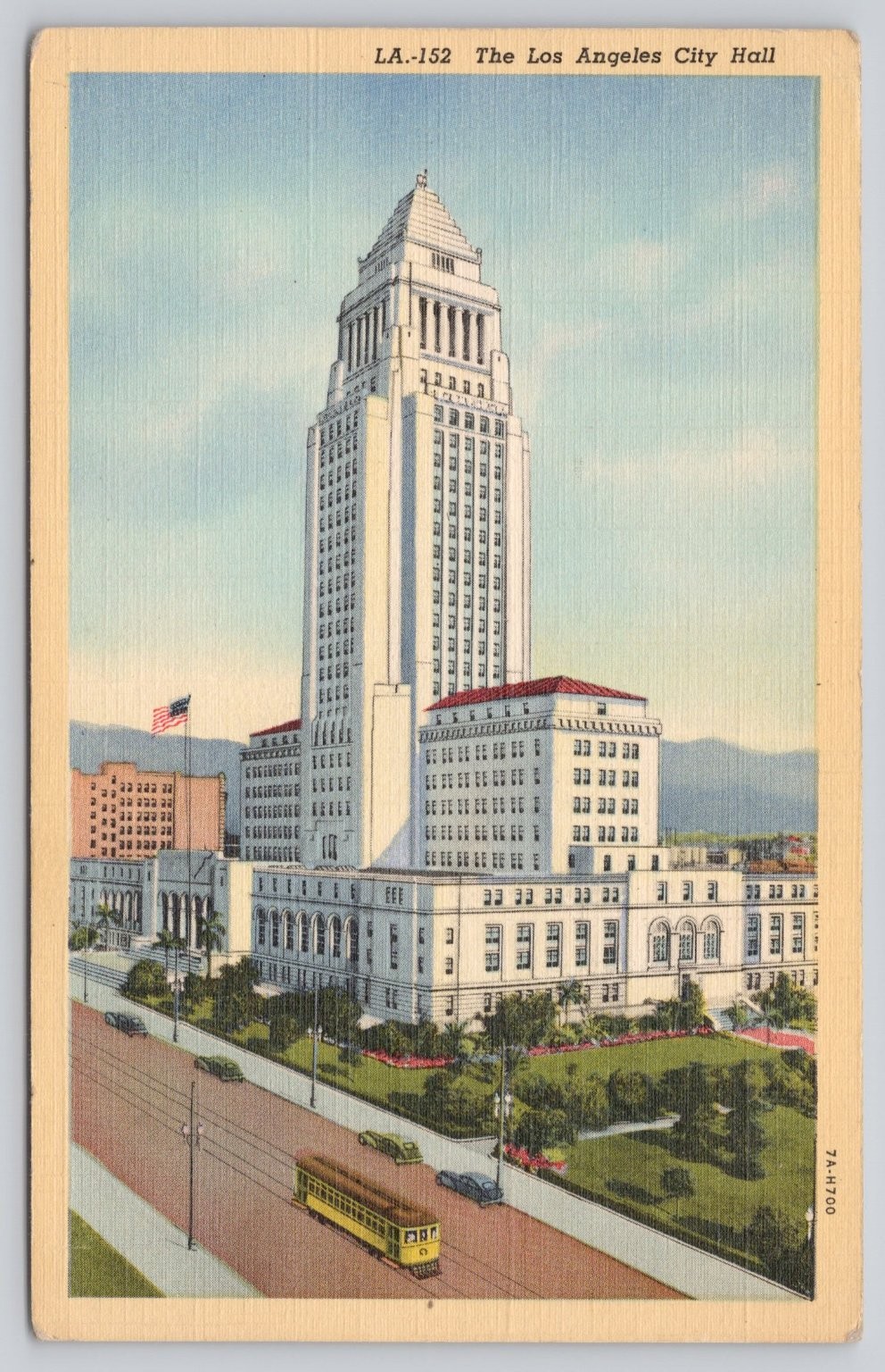 1943 LA City Hall Postcard Western Pub & Novelty Co. Redlands CA Postmark 1943 LA City Hall Postcard Western Pub & Novelty Co. Redlands CA Postmark