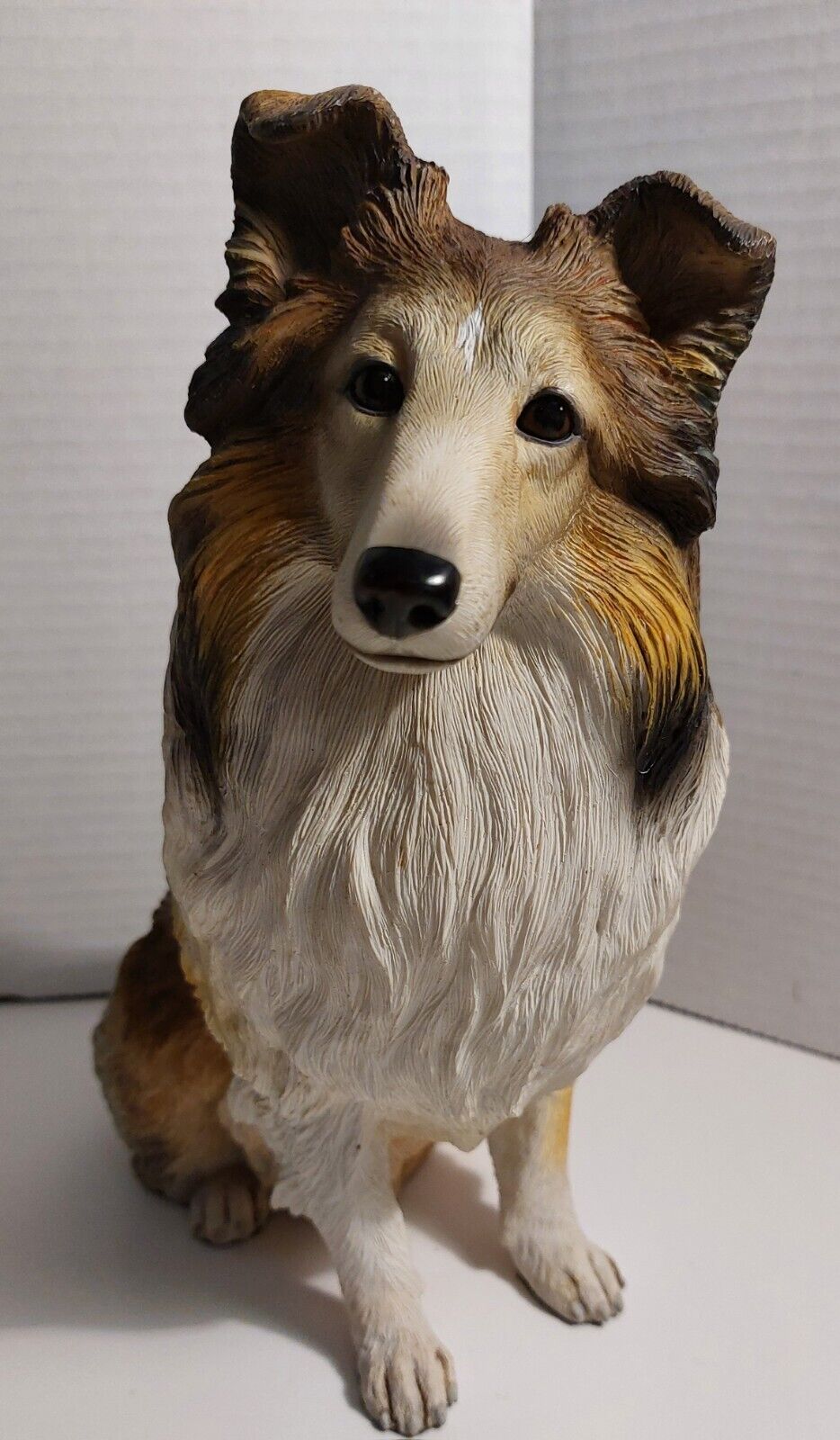 The Danbury Mint Collie Sheltie Dog Puppy Canine Figurine Statue 9” Used No Box