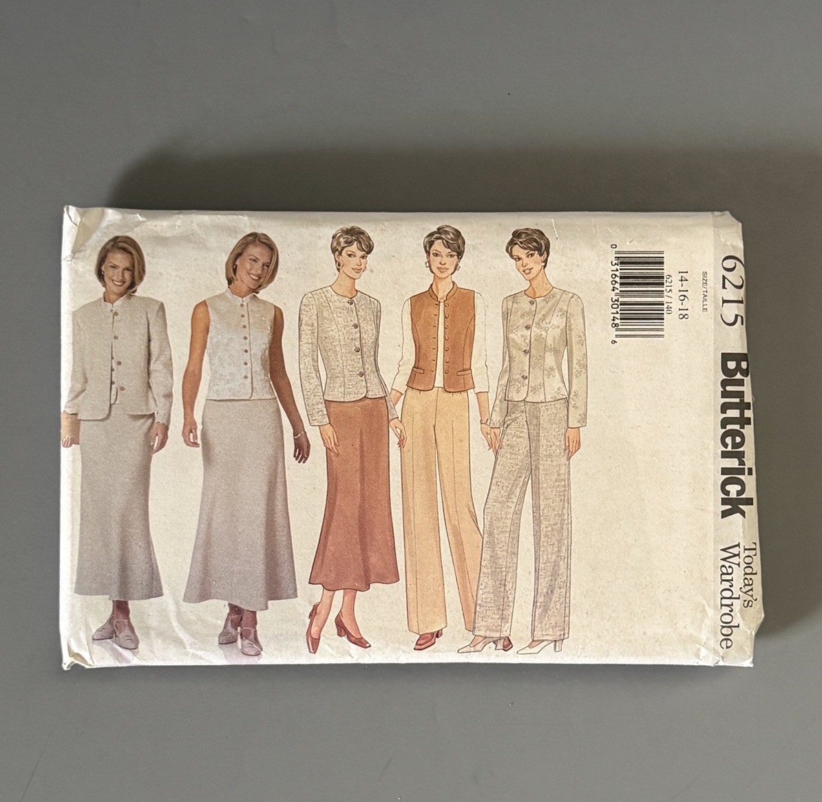 Vtg Y2K 1999 Butterick Todays Wardrobe Pattern 6215 Misses Pants Skirt 14-16-18
