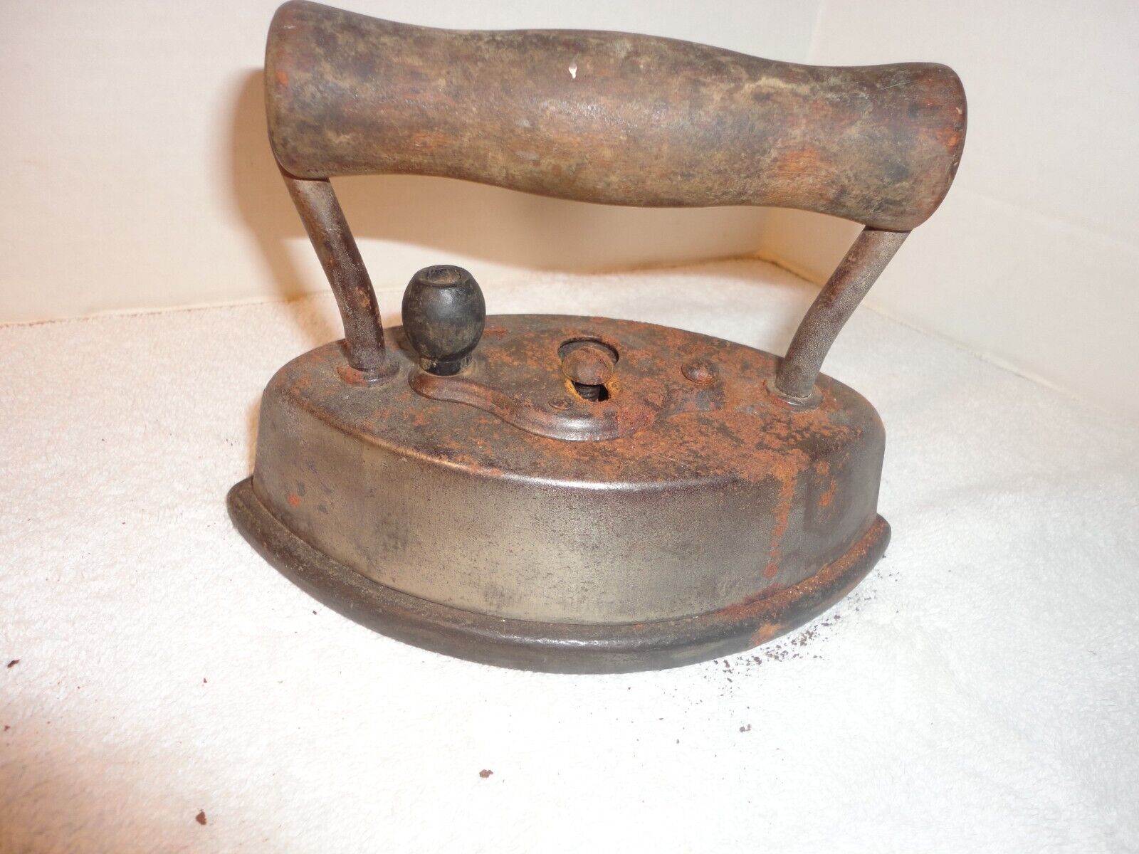 Antique Dover #2 Sad Iron with Removable Wood Handle Rustic Decor