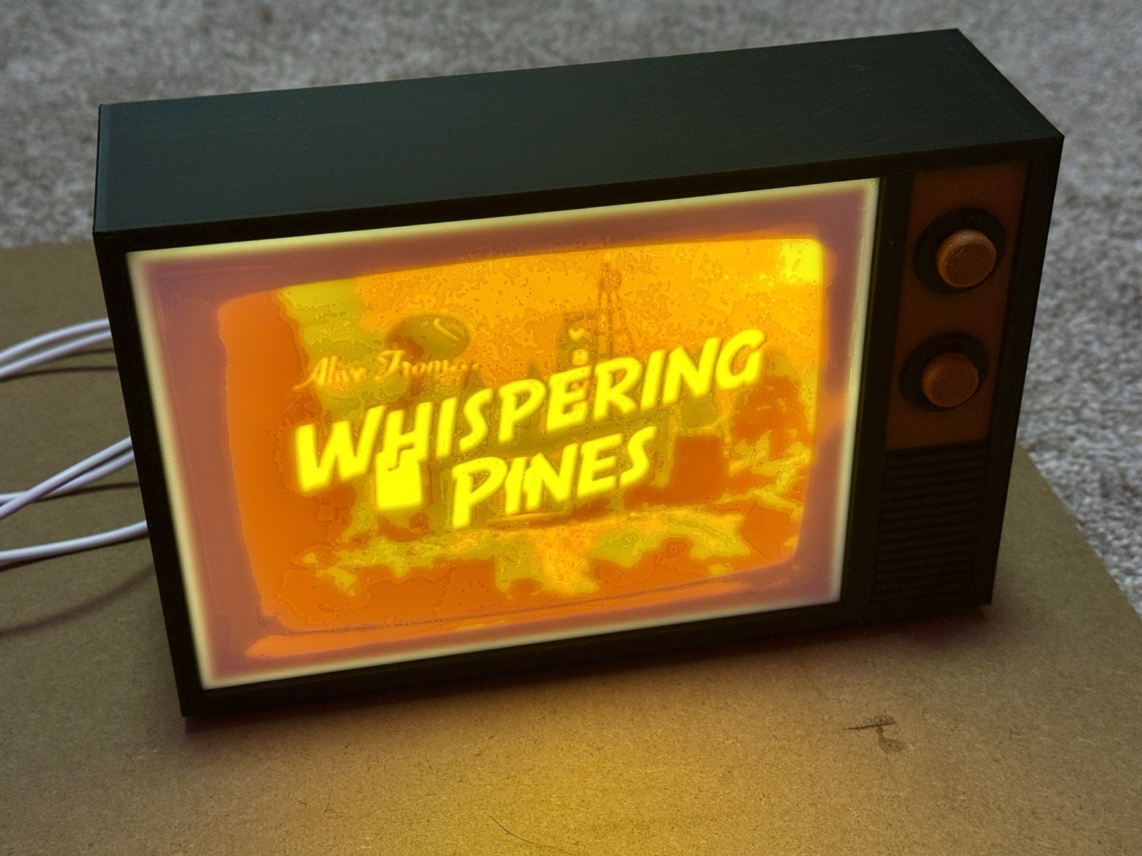 Lord Huron - Alive From Whispering Pines 3D Custom Printed Lithophane TV 
