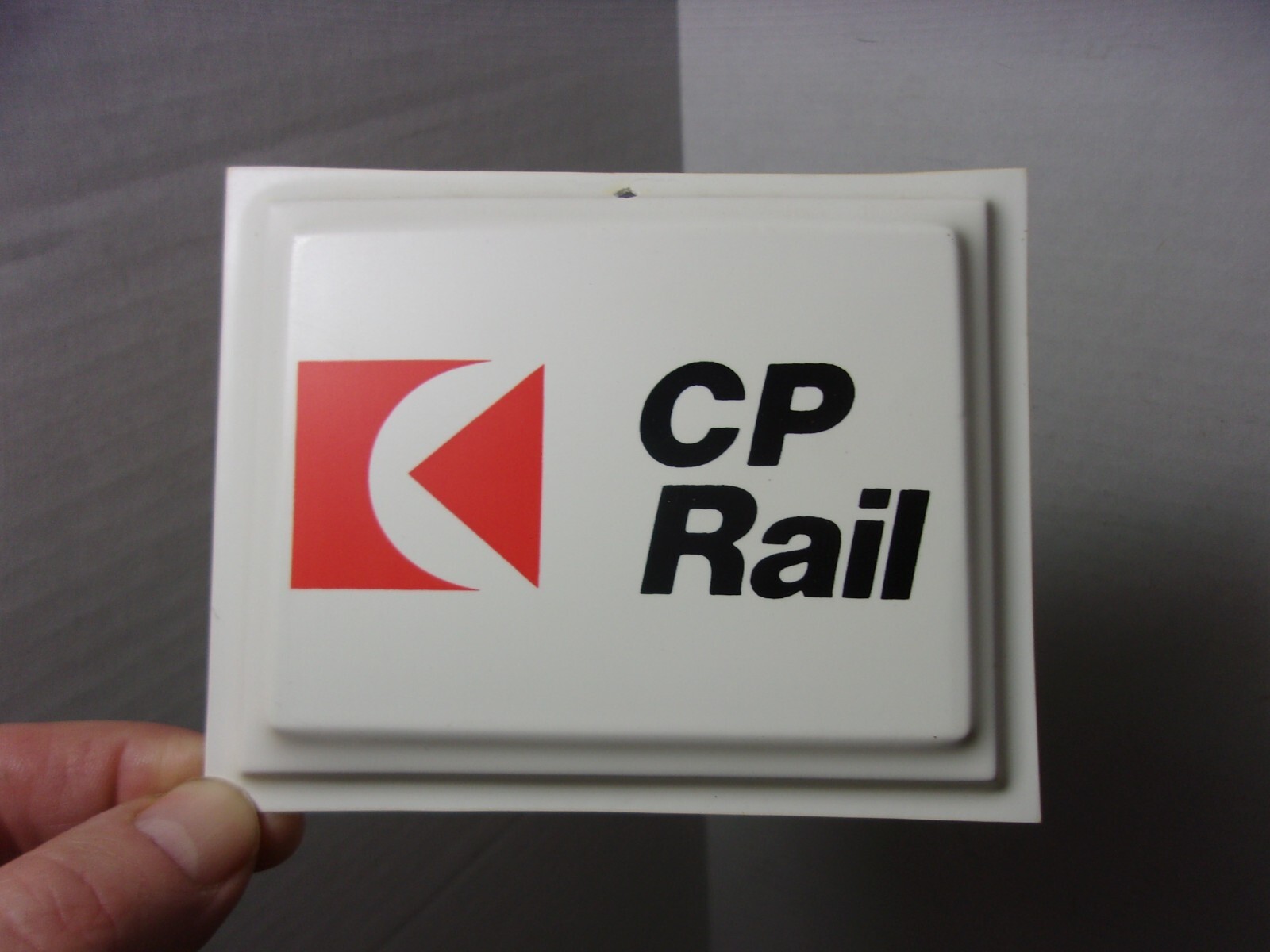 Vintage Small Plastic Railroad Sign CP Rail Advertising
