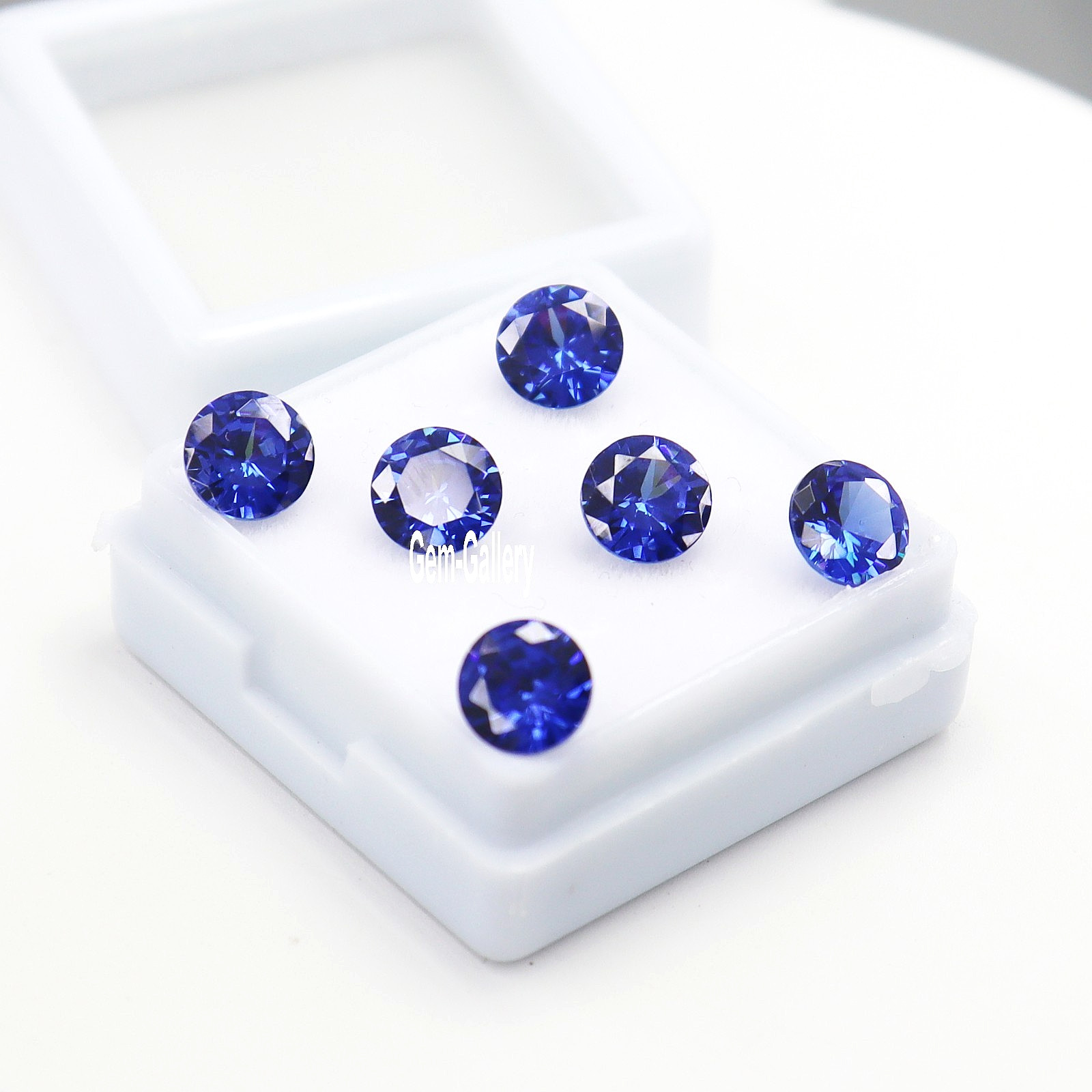 5.55 Ct Natural Blue Sapphire Clear Round Shape Certified Loose Gemstone 6mm