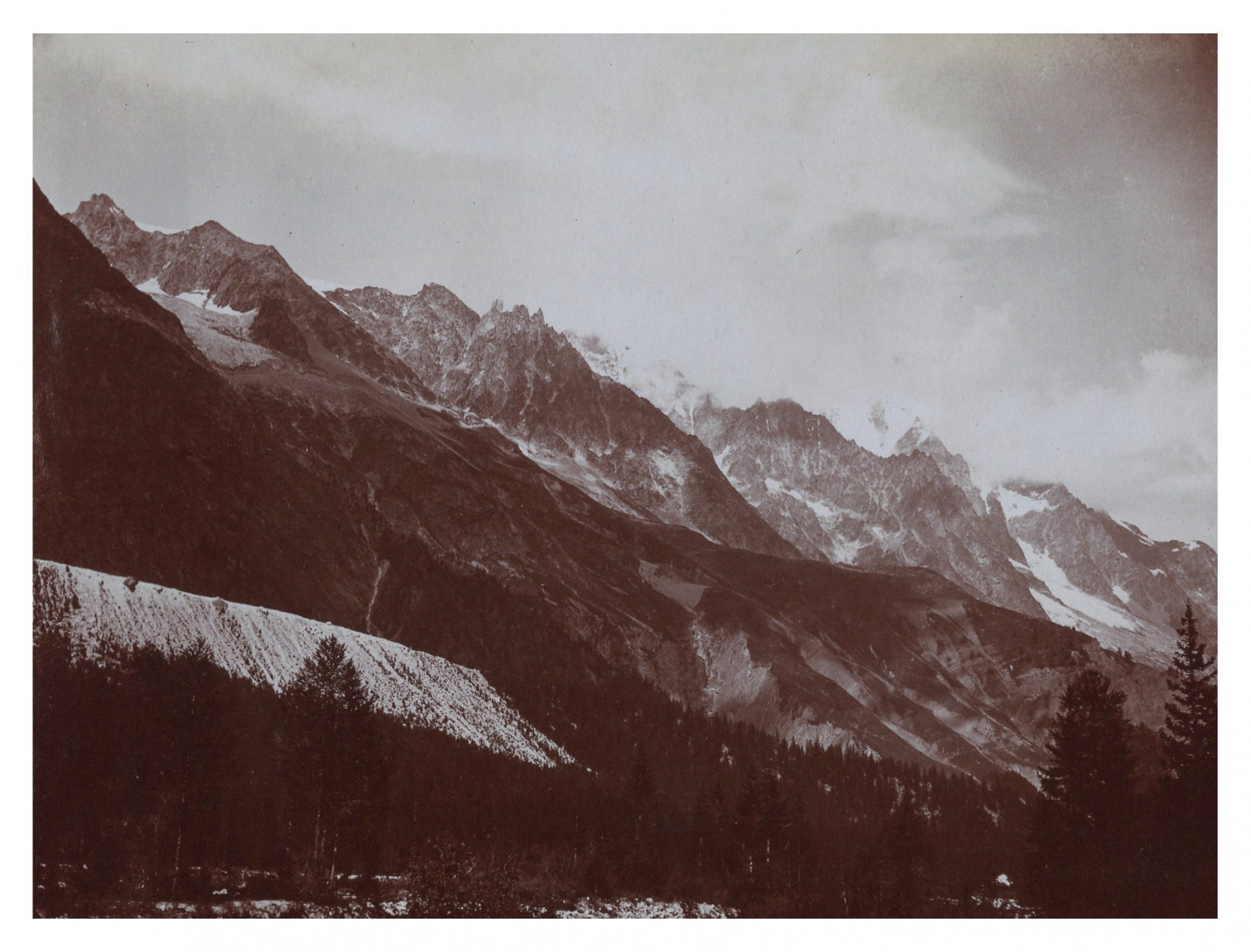 France, Mont Blanc, Vallée Blanche, Vintage Print, circa 1900 Vintage Print pri