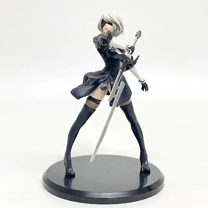 18cm Yorha 2B Anime PVC Action Figure Collectible Model Doll Toy