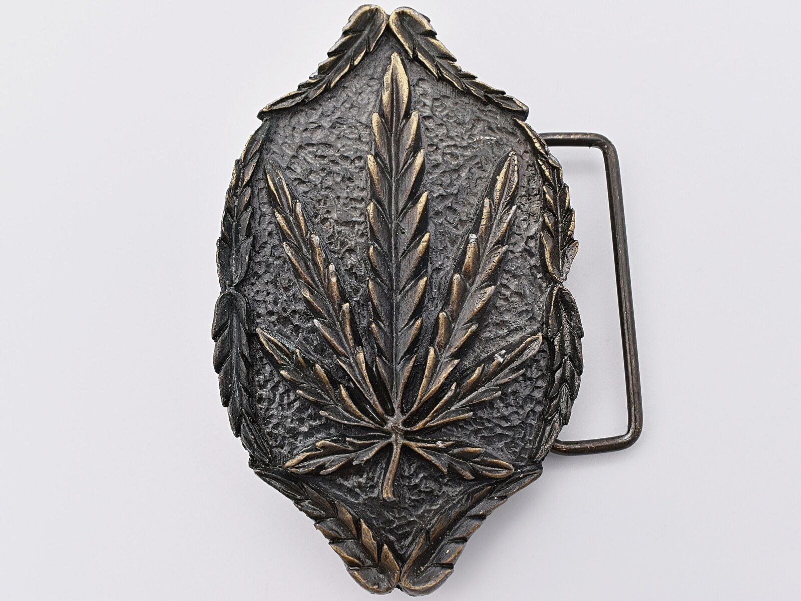 Marijuana Pot Leaf Vintage Belt Buckle