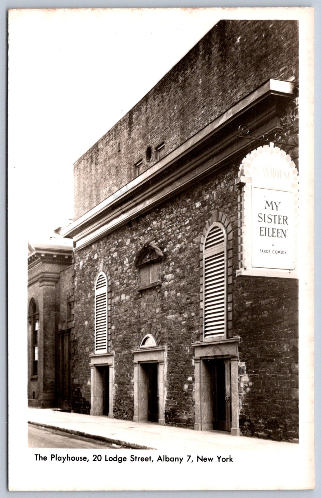 K34/ Albany New York RPPC Postcard c1940s The Playhouse Theatre 380