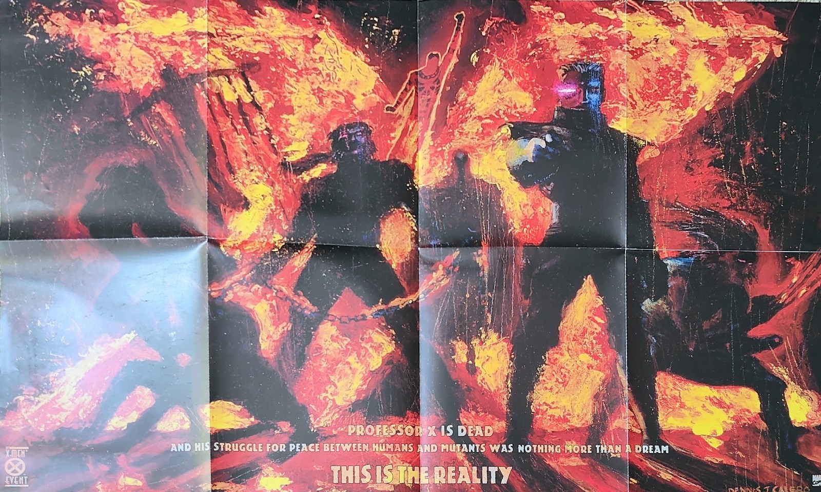 X-Men Professor X is Dead Poster (1994, Marvel) 22\