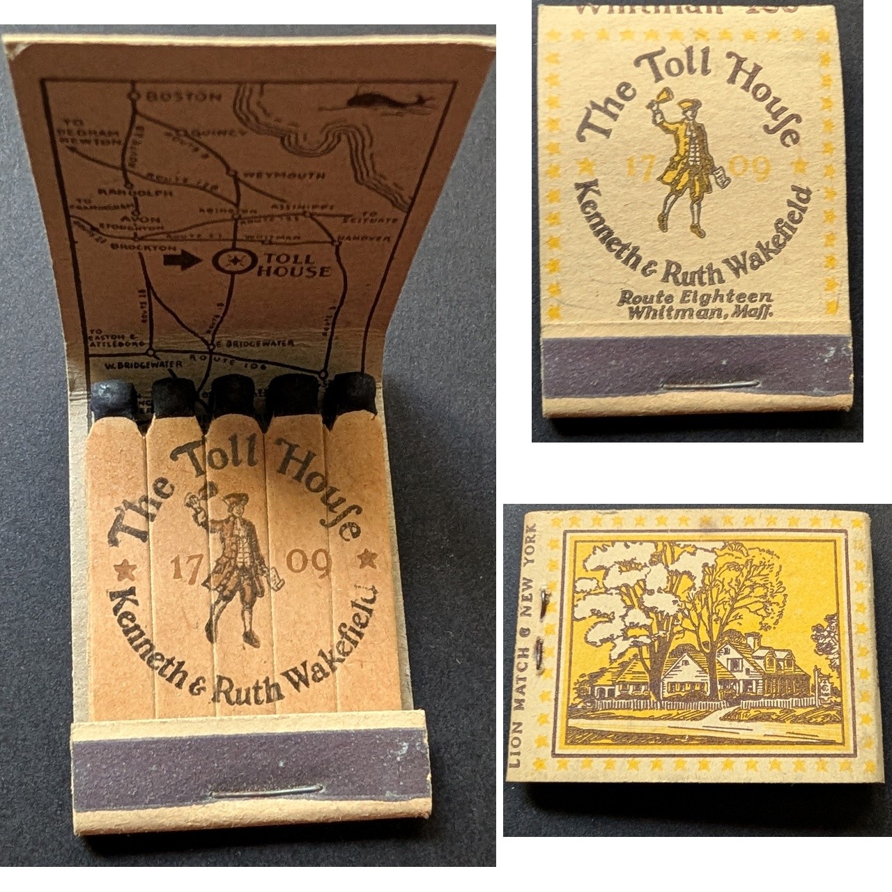 Feature Matchbook The Toll House Whitman MA