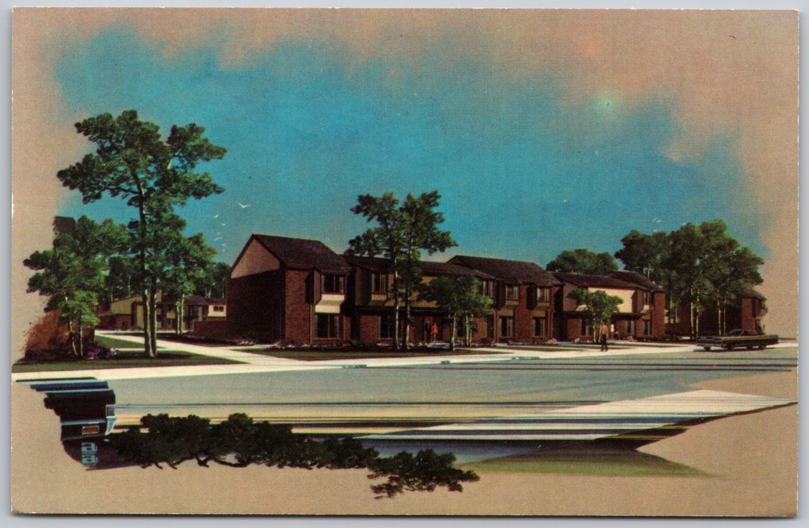 Savoy Illinois Winfield Village AT&T Road and First Street 1971-1974 Postcard