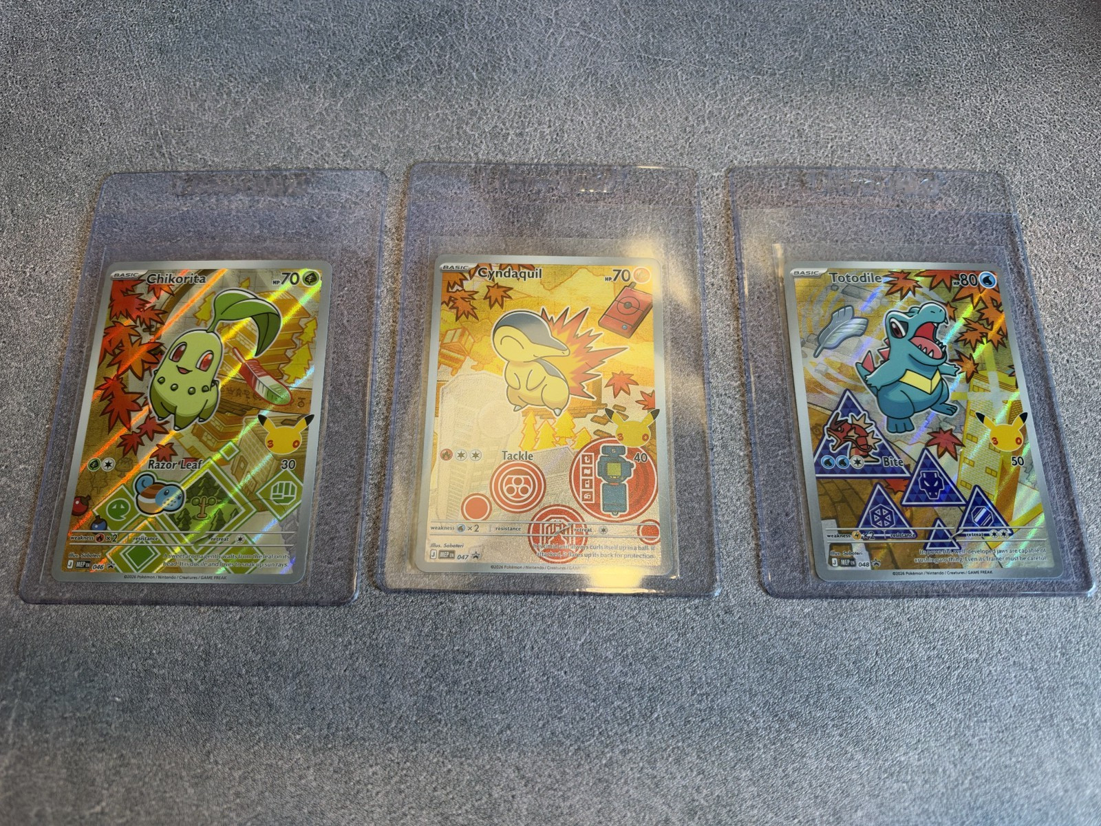 Pokemon First Partner Series 2 Johto Set of 3 Chikorita Cyndaquil Totodile