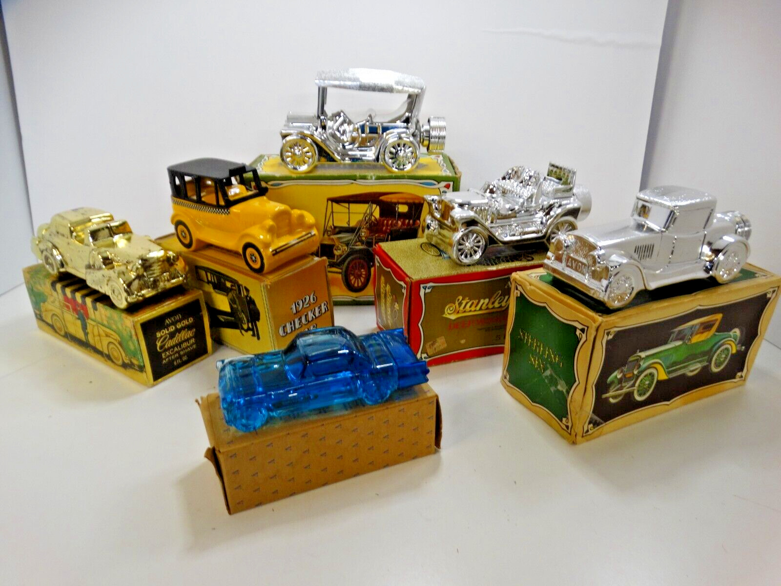 Avon Men's Cologne Bottle Lot of 6 Vintage Car with Boxes