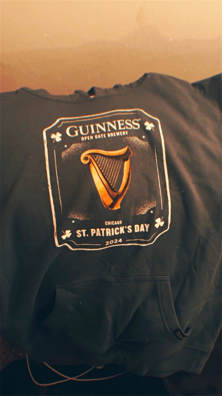 Guinness Open Gate Brewery Chicago St Patrick’s Day 2024 Green Hoodie size small