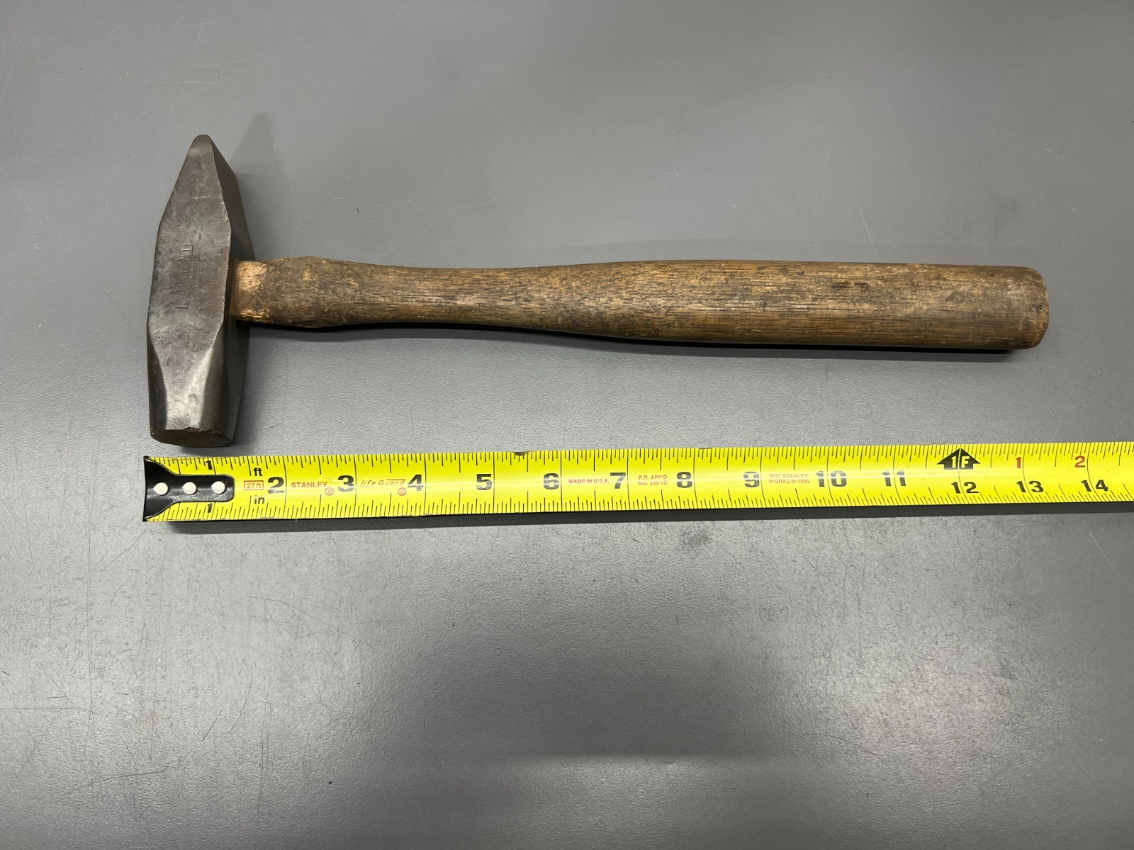 VINTAGE SARGENT BLACKSMITH METAL MACHINIST CROSS PEEN HAMMER 26oz OAW - USA