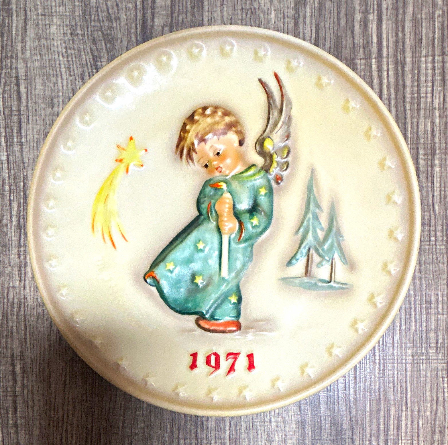 Goebel M.J. Hummel Annual Plate 1971 First Edition Limited W Germany Hum 264 Goebel M.J. Hummel Annual Plate 1971 First Edition Limited W Germany Hum 264