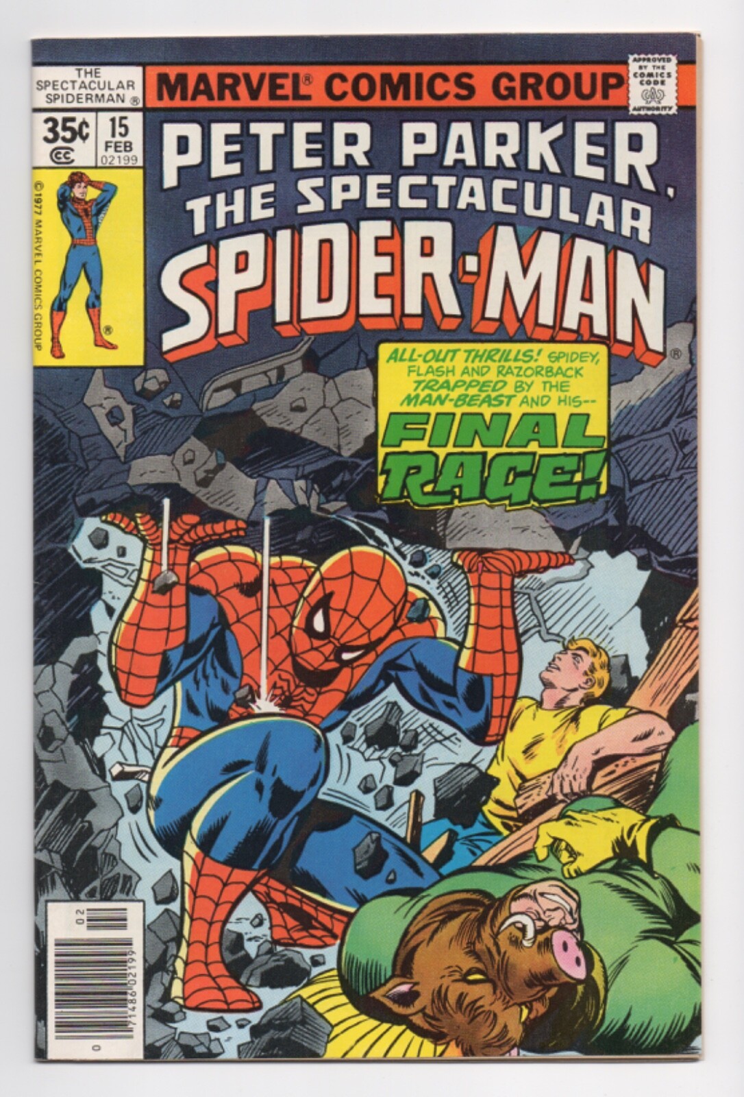 Spectacular Spider-Man #15 - Marvel Comics 1978 - Hate Monger Flash Thompson Spectacular Spider-Man #15 - Marvel Comics 1978 - Hate Monger Flash Thompson