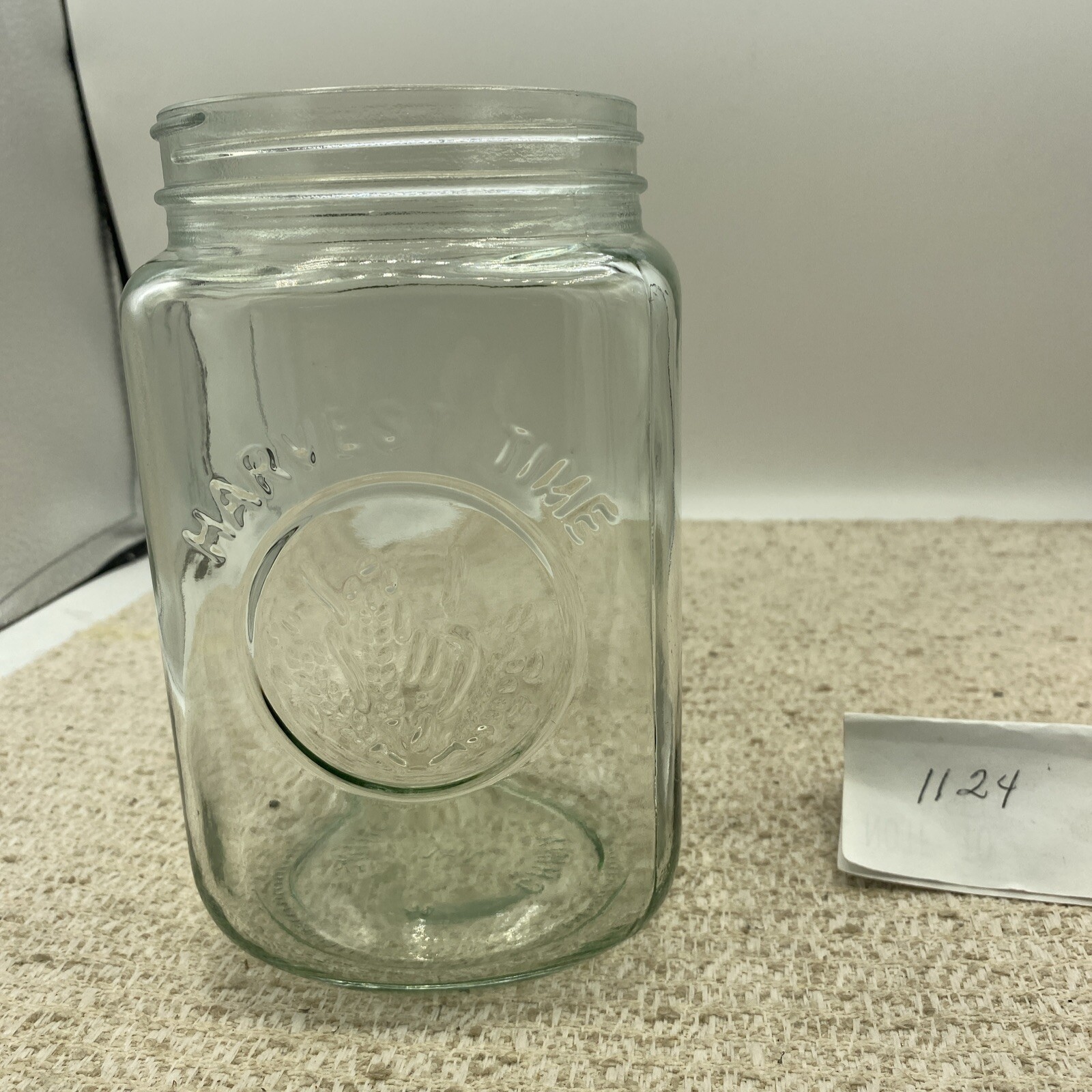 Harvest Time Jar 3.75” X 7.25” Tall-No Lid