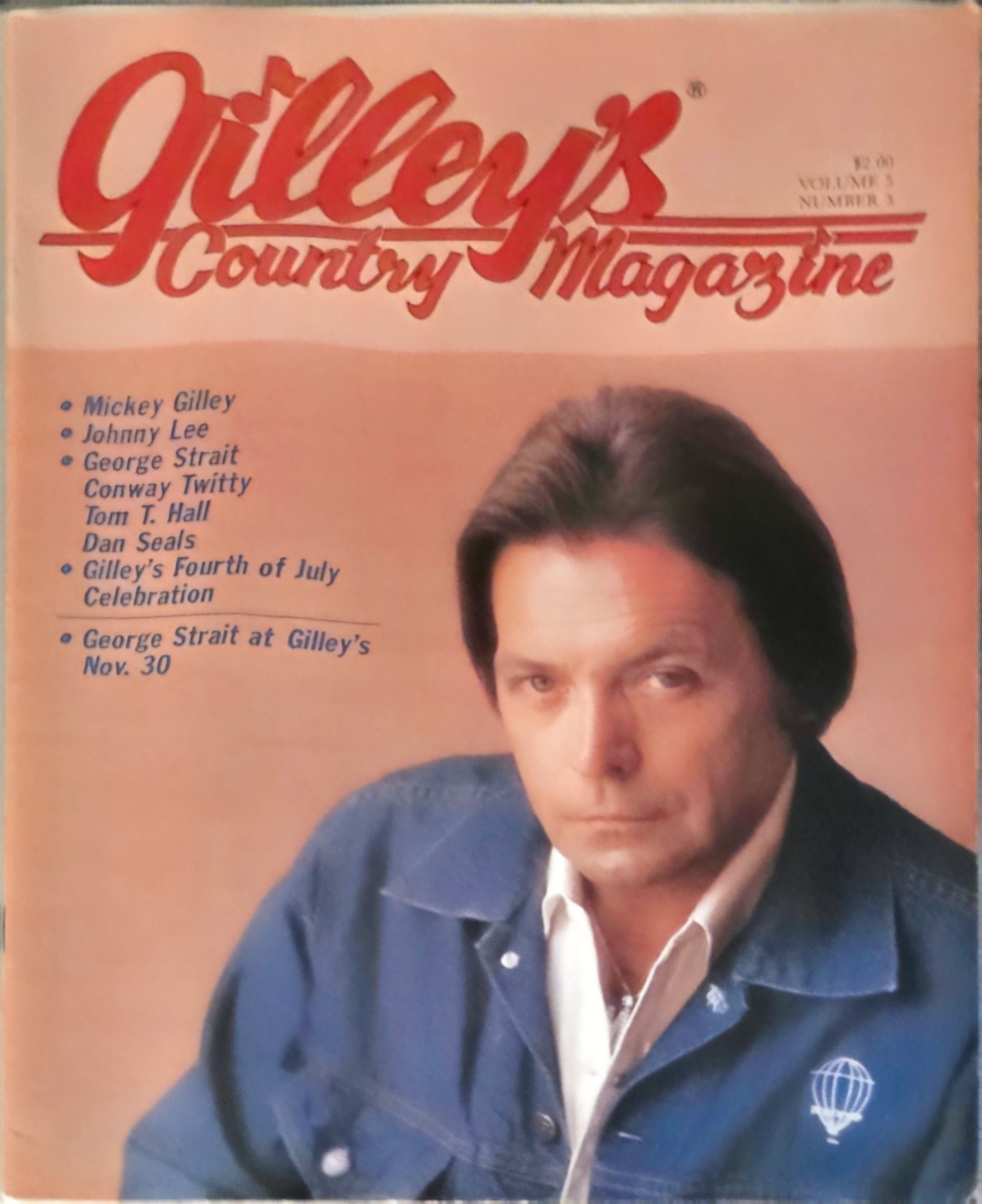 Gilley’s Pasadena Texas Magazine Vtg 1985 Urban Cowboy MICKEY GILLEY Cover