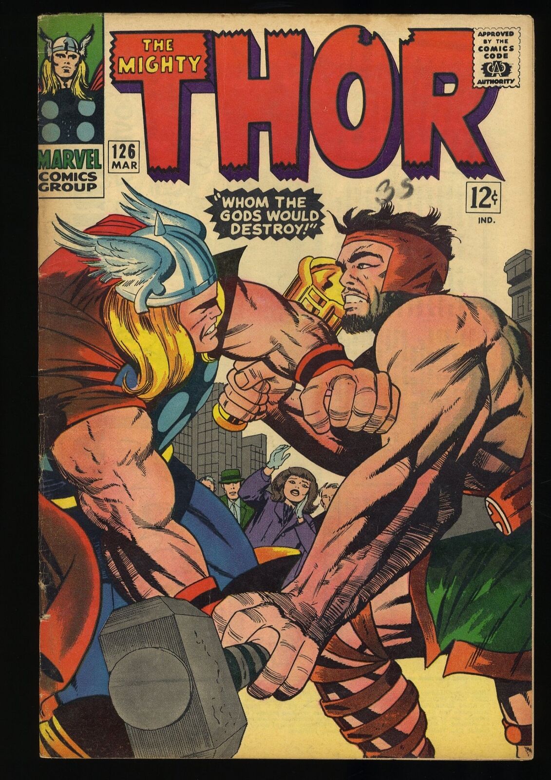 Thor #126 FN- 5.5 1st issue Hercules Cover Jack Kirby Cover Marvel 1966