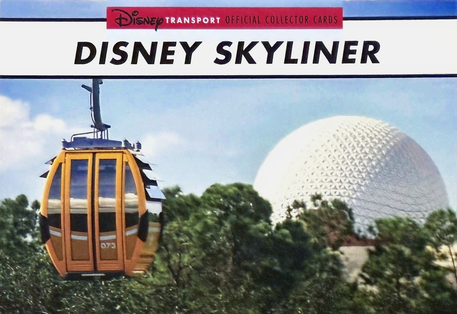 Disney World Skyliner Transportation Official Collector Cards Orange EPCOT Cabin