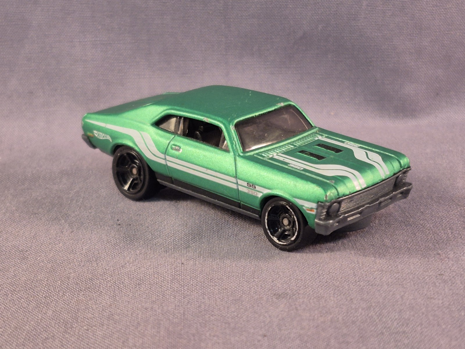 \'68 Chevy Nova SS 350 Satin Green Hot Wheels 2011 Street Beasts Diecast 1:64