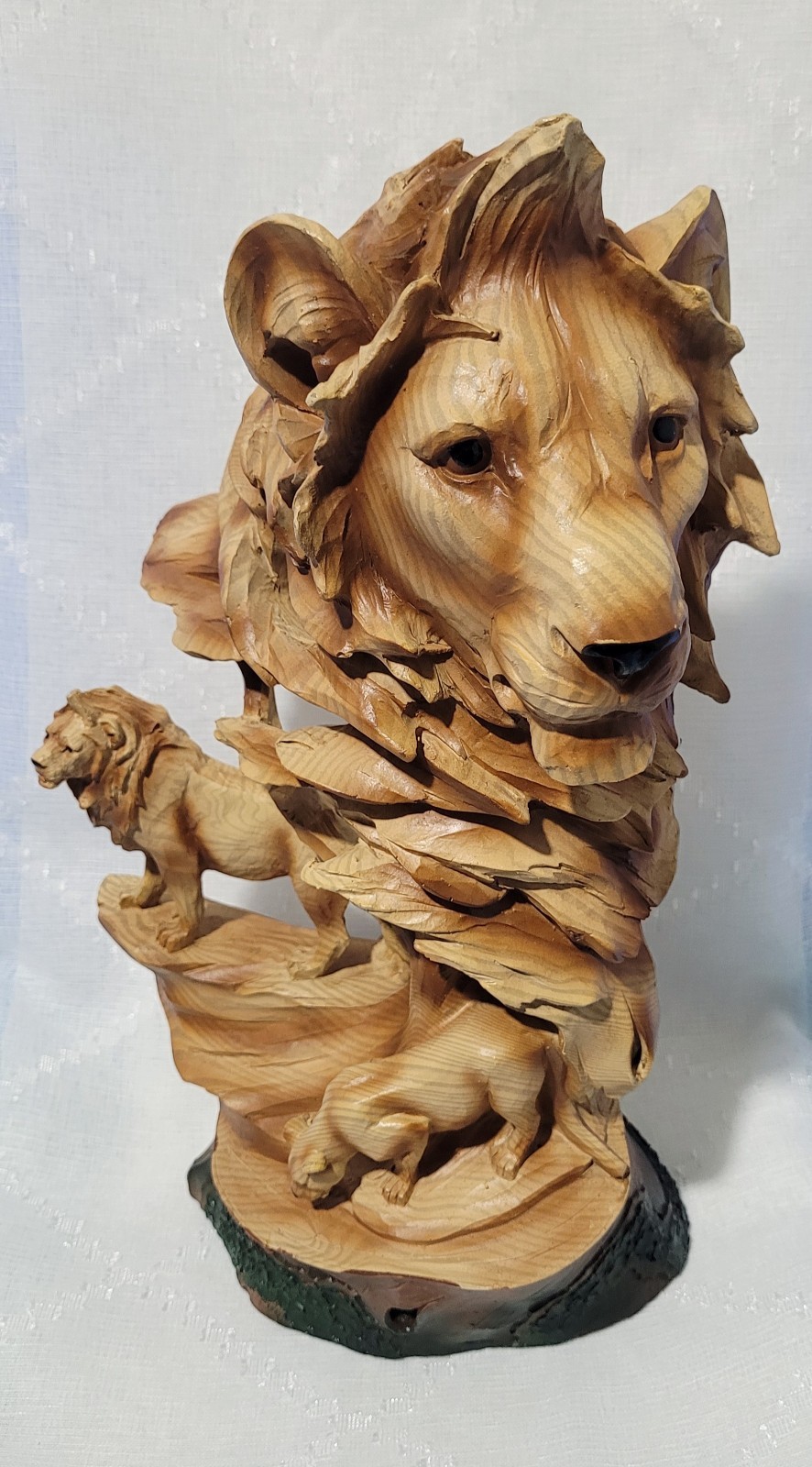 Ebros Savanna Safari Lion Bust Statue Polyresin Sculpture - 12.25\