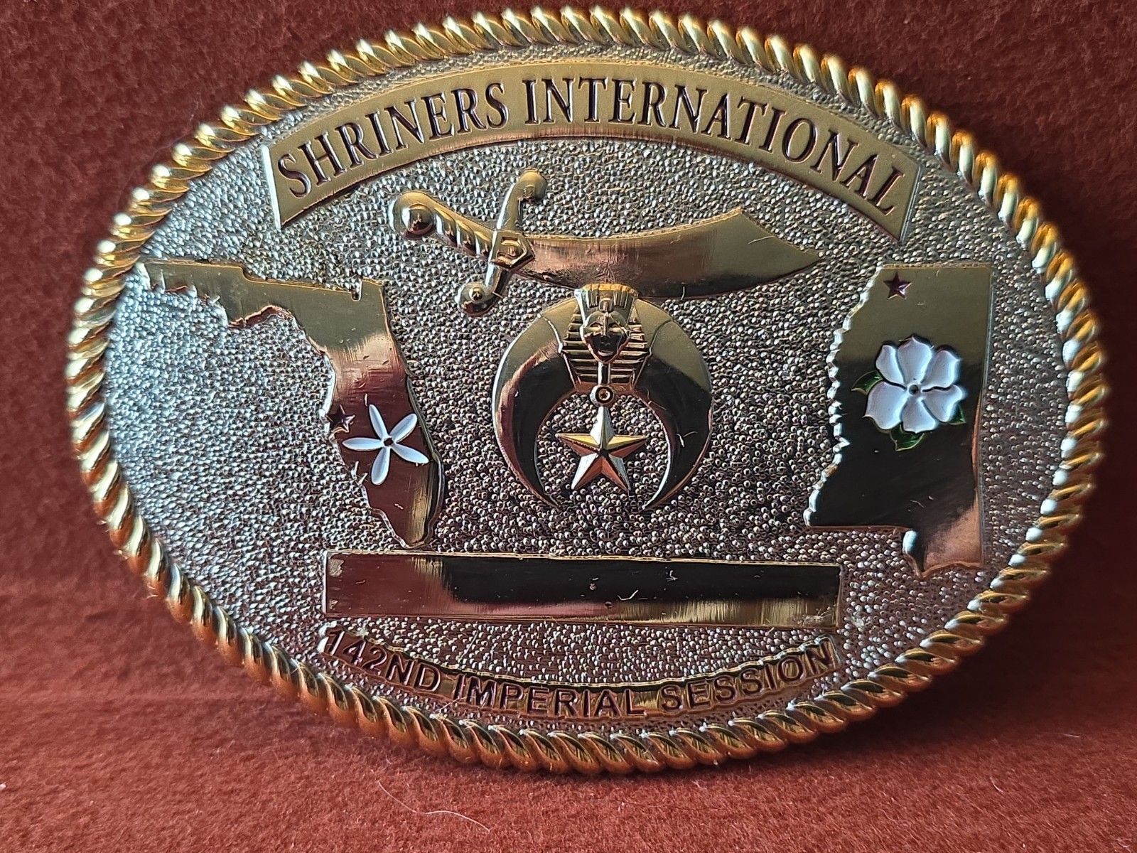Shriners International 142nd Imperial Session Belt Buckle Shriners International 142nd Imperial Session Belt Buckle