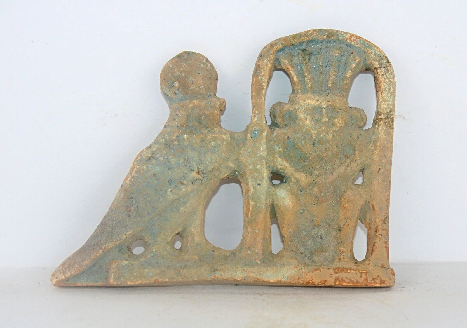 Rare Egyptian Antique Statue of Horus and Bes The Family Protectors BC