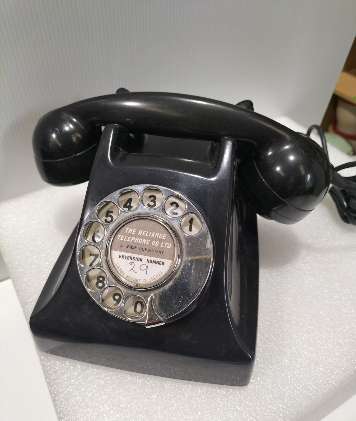 Vintage Telephone Scarce GEC Reliance Telephone Co Mid-Century Bakelite - AF