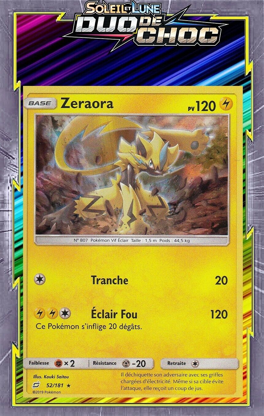 Zeraora Holo - SL09:Duo De Choc - 52/181 - French Pokemon Card