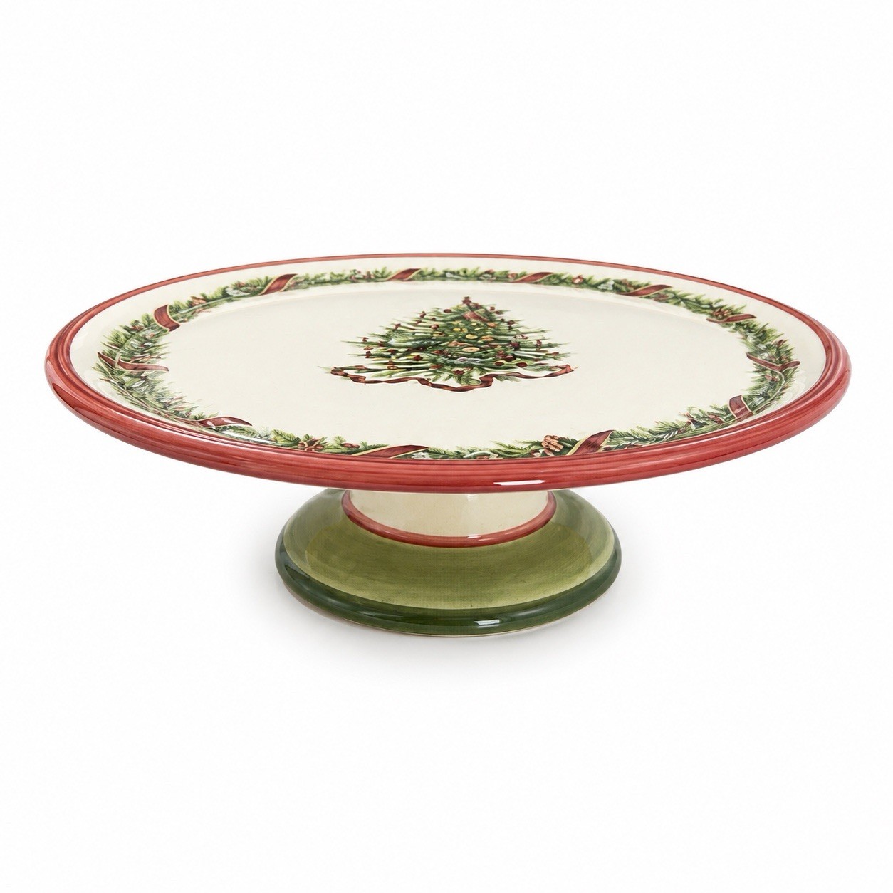 Christopher Radko CHRISTOPHERS TREE Portugal Footed Cake Stand 12.5”