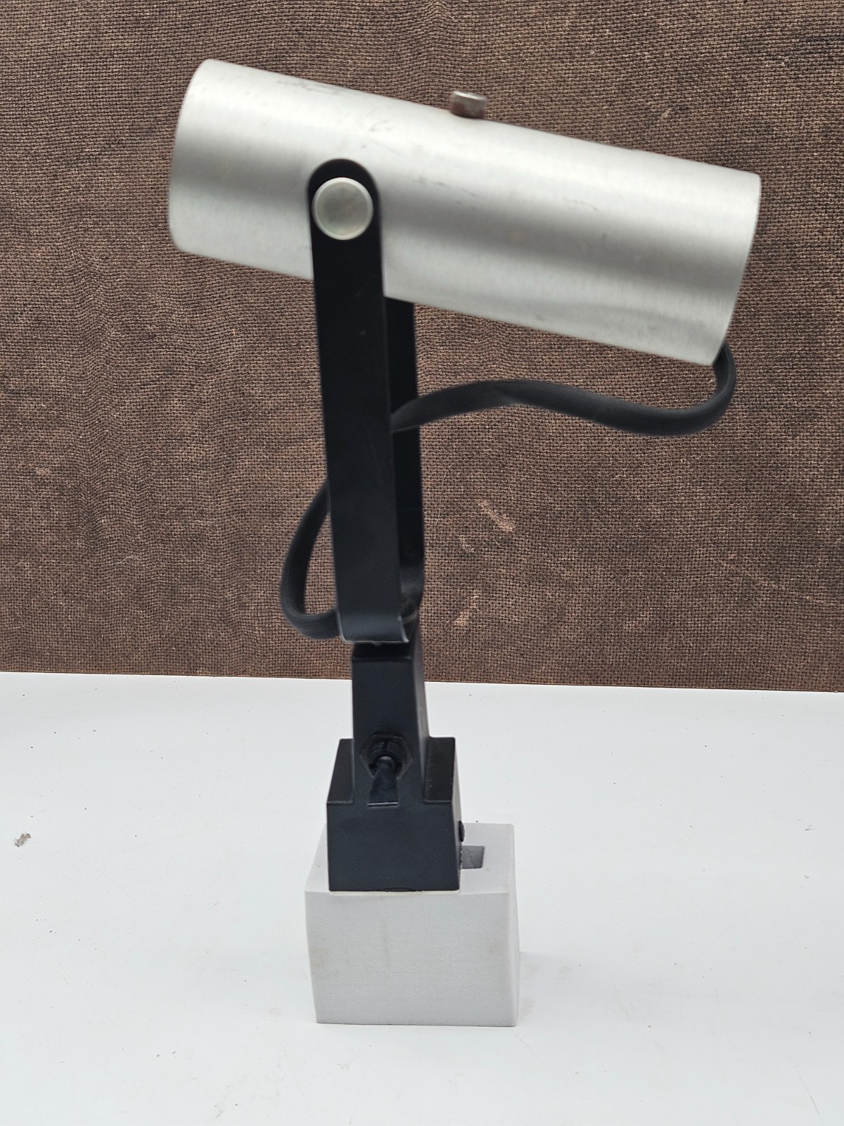 Vintage 1970s Lightolier Stainless Steel Swivel Table Lamp (no base) MCM Vintage 1970s Lightolier Stainless Steel Swivel Table Lamp (no base) MCM
