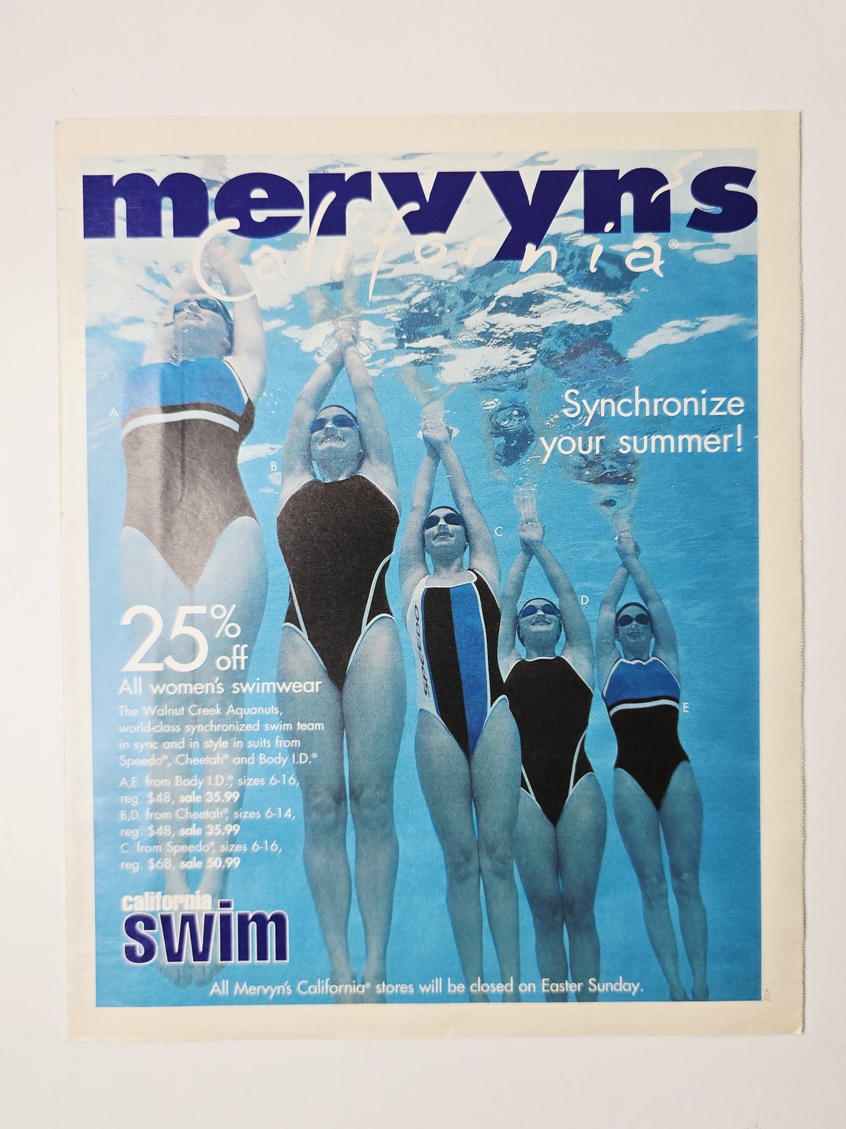 1998 Mervyn\'s California Swim Sale Circular 20 Pages Vintage Catalog Advertising